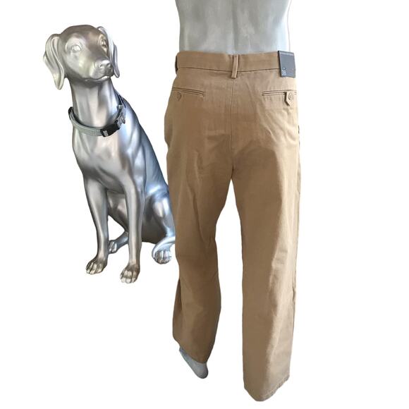 NEW Banana Republic Tan Trouser Straight Fit Cotton Pants Men’s Size 38 NWT $100 - Picture 1 of 8